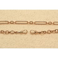 ANTIQUE 9CT GOLD BELL LINK CHAIN 