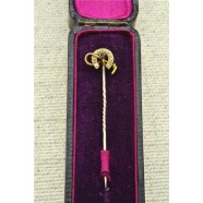 ANTIQUE 15CT PEARL AND SAPPHIRE TIE PIN